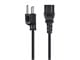 View product image Monoprice Power Cord - NEMA 5-15P to IEC 60320 C13, 18AWG, 10A/1250W, 125V, 3-Prong, Black, 1ft - image 2 of 6
