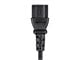 View product image Monoprice Power Cord - NEMA 5-15P to IEC 60320 C13, 18AWG, 10A/1250W, 125V, 3-Prong, Black, 1ft - image 6 of 6