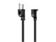 View product image Monoprice Extension Cord - NEMA 5-15P to NEMA 5-15R, 16AWG, 13A/1625W, 3-Prong, Black, 1ft - image 2 of 6
