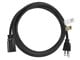 View product image Monoprice Extension Cord - NEMA 5-15P to NEMA 5-15R, 16AWG, 13A/1625W, 3-Prong, Black, 6ft - image 3 of 6