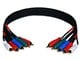 View product image Monoprice 1.5ft 22AWG 5-RCA Component Video/Audio Coaxial Cable (RG-59/U) - Black - image 1 of 2