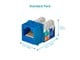 View product image Monoprice Cat6 Punch Down Keystone Jack - Blue - image 4 of 6
