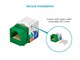 View product image Monoprice Cat6 Punch Down Keystone Jack for 22-24AWG Solid Wire, Green - image 2 of 6