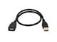 View product image Monoprice USB Type-A to USB Type-A Female 2.0 Extension Cable - 28/24AWG, Gold Plated, Black, 1.5ft - image 1 of 3