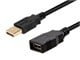 View product image Monoprice USB Type-A to USB Type-A Female 2.0 Extension Cable - 28/24AWG, Gold Plated, Black, 3ft - image 1 of 3