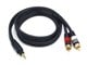 View product image Monoprice 3ft Premium 3.5mm Stereo Male to 2RCA Male 22AWG Cable (Gold Plated) - Black - image 1 of 3