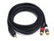 View product image Monoprice 6ft Premium 3.5mm Stereo Male to 2RCA Male 22AWG Cable (Gold Plated) - Black - image 1 of 3