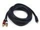 View product image Monoprice 10ft Premium 3.5mm Stereo Male to 2RCA Male 22AWG Cable (Gold Plated) - Black - image 1 of 3