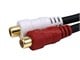 View product image Monoprice 7in Premium 3.5mm Stereo Male to 2RCA Female 22AWG Cable (Gold Plated), Black - image 2 of 3
