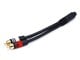 View product image Monoprice 6in Premium 3.5mm Stereo Female to 2x RCA Male Cable, 22AWG Gold Plated, Black - image 1 of 3