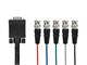 View product image Monoprice VGA HD-15 to 5 BNC RGB Video Cable for HDTV Monitor cable - 6FT (Black) - image 2 of 3
