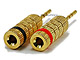 View product image Monoprice 1 PAIR OF High-Quality Gold Plated Speaker Pin Plugs, Closed Screw Type - image 2 of 3