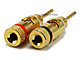 View product image Monoprice 1 PAIR OF High-Quality Gold Plated Speaker Pin Plugs, Pin Screw Type - image 2 of 3