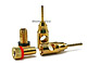 View product image Monoprice 1 PAIR OF High-Quality Gold Plated Speaker Pin Plugs, Pin Screw Type - image 3 of 3