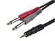 View product image Monoprice 1/8in TRS Male to Two 1/4in TS Male Y Cable and Adapter - 3ft - image 1 of 4
