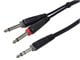 View product image Monoprice 1 Meter (3ft) 1/4inch TRS Male to two 1/4inch TS Male Insert Cable - image 1 of 4