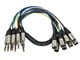 View product image Monoprice 1 Meter (3ft) 8-Channel 1/4inch TRS Male to XLR Male Snake Cable - image 2 of 4