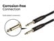 View product image Monoprice 6ft Cloth Series 1/4 inch TS Male 20AWG Guitar and Instrument Cable - Black & Gold - image 2 of 3