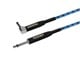 View product image Monoprice Cloth Series 1/4-inch TS Guitar/Instrument Cable with One Right Angle Connector, 10ft Blue - image 1 of 6