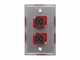 View product image Stage Right by Monoprice 2-port 4-pin NL4 Male Zinc Alloy Wall Plate - image 3 of 4