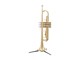 View product image Stage Right Sonata by Monoprice Brass Bb Trumpet Outfit with Valve Oil, Music Stand, Trumpet Stand, and Case - image 3 of 6