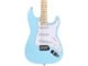View product image Indio by Monoprice Cali DLX Plus Solid Ash Electric Guitar with Gig Bag - Light Blue with Maple Fretboard - image 2 of 6