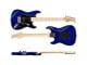 View product image Indio by Monoprice Mini Cali Electric Guitar with Gig Bag, Blue - image 3 of 6
