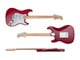 View product image Indio by Monoprice Cali Classic Electric Guitar with Gig Bag, Wine Red - image 2 of 6