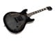 View product image Indio by Monoprice Boardwalk Flamed Maple Semi Hollow Body Electric Guitar with Gig Bag, Charcoal - image 3 of 6