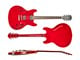 View product image Indio by Monoprice Boardwalk Hollow Body Electric Guitar with Gig Bag, Red - image 2 of 6