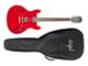 View product image Indio by Monoprice Boardwalk Hollow Body Electric Guitar with Gig Bag, Red - image 3 of 6