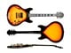 View product image Indio by Monoprice Boardwalk Flamed Maple Hollow Body Electric Guitar with Gig Bag, Sunburst - image 2 of 6
