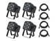 View product image Stage Right by Monoprice Hex 7x 12-watt DMX RGBAW-UV LED Par Wash Stage Light 4-pack w/ DMX Cables - image 1 of 6