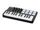 View product image Stage Right by Monoprice SRK Mini Portable 25-key USB MIDI Keyboard Controller with 8x RGB Velocity Sensitive Pads and USB Power - image 1 of 6