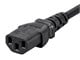 View product image Monoprice Extension Cord - IEC 60320 C14 to IEC 60320 C13, 18AWG, 10A/1250W, 3-Prong, SVT, Black, 3ft - image 3 of 6