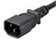 View product image Monoprice Extension Cord - IEC 60320 C14 to IEC 60320 C13, 18AWG, 10A/1250W, 3-Prong, SVT, Black, 3ft - image 4 of 6