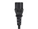 View product image Monoprice Extension Cord - IEC 60320 C14 to IEC 60320 C13, 18AWG, 10A/1250W, 3-Prong, SVT, Black, 3ft - image 5 of 6