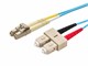 View product image Monoprice OM3 Fiber Optic Cable - LC/SC, UL, 50/125 Type, Multi-Mode, 10GB, Aqua, 2m, Corning - image 1 of 4