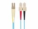View product image Monoprice OM3 Fiber Optic Cable - LC/SC, UL, 50/125 Type, Multi-Mode, 10GB, Aqua, 2m, Corning - image 4 of 4