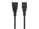 Monoprice Extension Cord - IEC-320-C14 to IEC-320-C13, 18AWG, 10A, 3-Prong, SVT, Black, 1.5ft-Small-Image-2