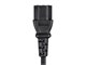Monoprice Extension Cord - IEC-320-C14 to IEC-320-C13, 18AWG, 10A, 3-Prong, SVT, Black, 1.5ft-Small-Image-5