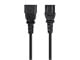 View product image Monoprice Extension Cord - IEC 60320 C14 to IEC 60320 C13, 18AWG, 10A/1250W, 3-Prong, SVT, Black, 6ft - image 2 of 6