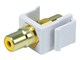 View product image Monoprice Keystone Jack - Modular RCA w/Yellow Center (White) - image 1 of 2