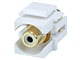 View product image Monoprice Keystone Jack - Modular RCA w/White Center, Flush Type (White) - image 2 of 2