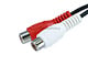 View product image Monoprice 6in RCA Plug to 2 RCA Jack Cable, Black - image 3 of 3