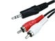 View product image Monoprice 6ft 3.5mm Stereo Plug/2 RCA Plug Cable, Black - image 2 of 3