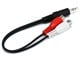 View product image Monoprice 6in 3.5mm Stereo Plug to 2 RCA Jack Cable, Black - image 1 of 3