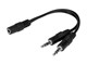 View product image Monoprice 6in 3.5mm Stereo Jack to Two 3.5mm Stereo Plug Cable - image 1 of 3