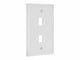 View product image Monoprice 1-Gang Wall Plate for Keystone, 2-Port, White,  4.5&#34;x2.75&#34;x0.2&#34;, w/Screws (White Coated Screw Head) - image 2 of 3