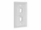 View product image Monoprice 1-Gang Wall Plate for Keystone, 2-Port, White,  4.5&#34;x2.75&#34;x0.2&#34;, w/Screws (White Coated Screw Head) - image 3 of 3
